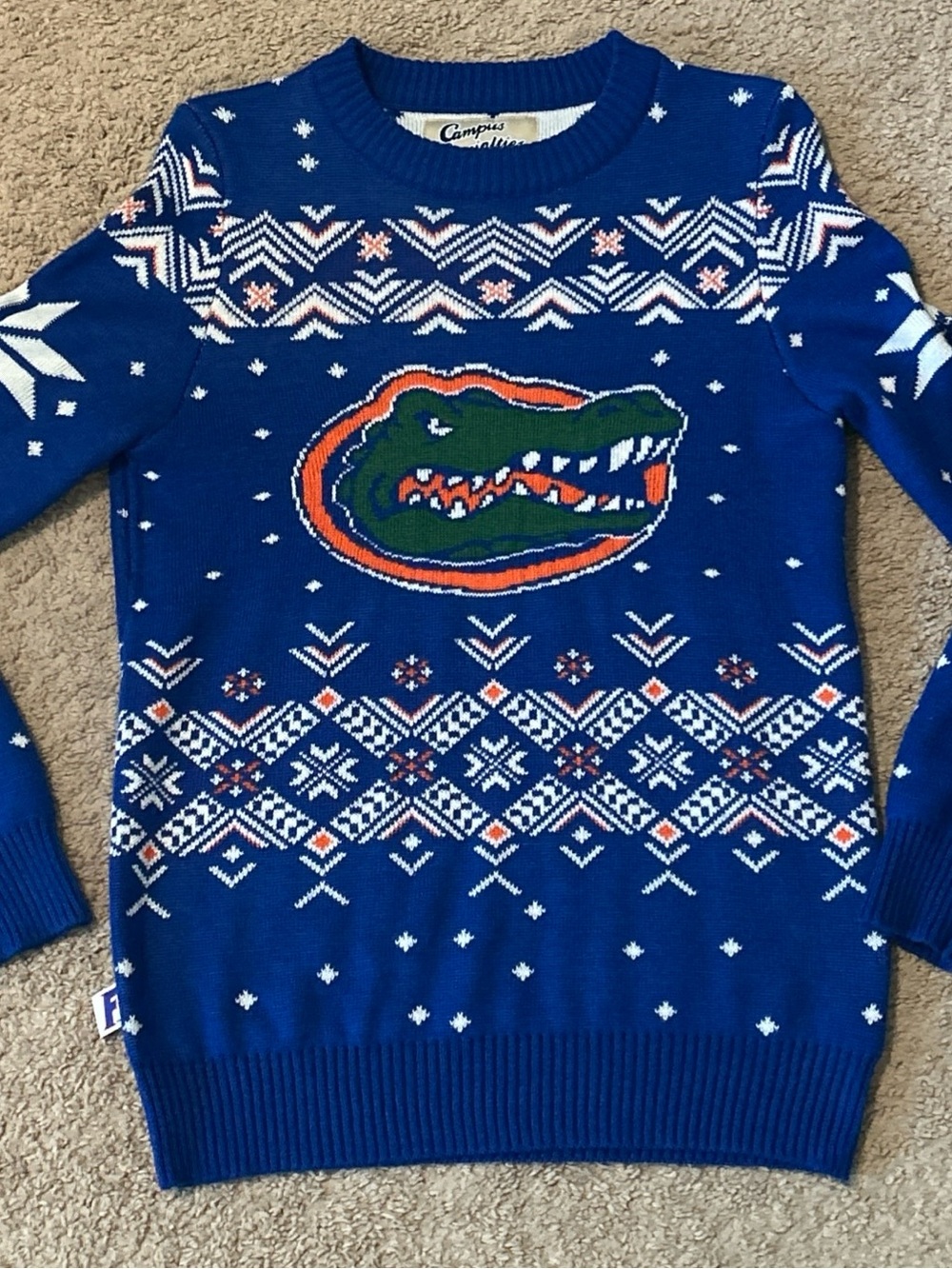 Florida Gators Ugly Sweater Blue Mens S Campus Specialties